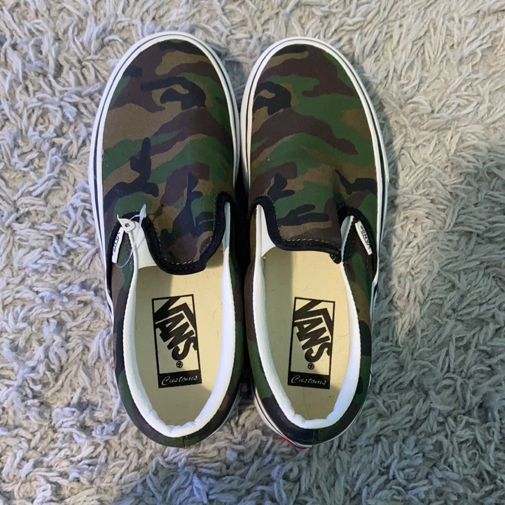 Camo slip on vans